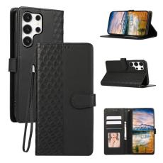 OEM - Pl&aring;nboksfodral f&ouml;r Samsung Galaxy S26 Ultra 3D Rhombus - Svart