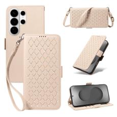 OEM - Pl&aring;nboksfodral f&ouml;r Samsung Galaxy S26 Ultra Konstl&auml;der - Aprikos