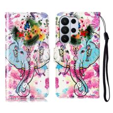 OEM - Pl&aring;nboksfodral f&ouml;r Samsung Galaxy S26 Ultra Konstl&auml;der - Blomma Elefant