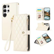 OEM - Mobilfodral f&ouml;r Samsung Galaxy S26 Ultra Konstl&auml;der Fickor - Beige