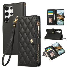 OEM - Mobilfodral f&ouml;r Samsung Galaxy S26 Ultra Konstl&auml;der Fickor - Svart