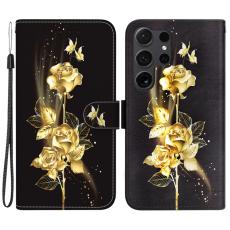 OEM - Pl&aring;nboksfodral f&ouml;r Samsung Galaxy S26 Ultra Konstl&auml;der - Guldfj&auml;ril