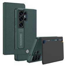GKK - GKK Mobilfodral f&ouml;r Samsung Galaxy S26 Ultra Konstl&auml;der Kickstand - Gr&ouml;n