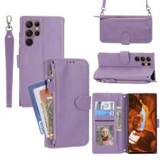 OEM - Mobilfodral f&ouml;r Samsung Galaxy S26 Ultra Konstl&auml;der med axelrem - Lila