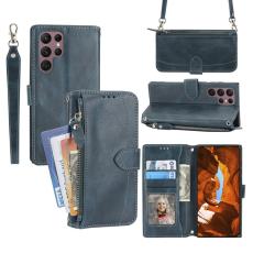 OEM - Mobilfodral f&ouml;r Samsung Galaxy S26 Ultra Konstl&auml;der med axelrem - Svartgr&ouml;n