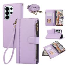 OEM - Mobilfodral f&ouml;r Samsung Galaxy S26 Ultra Konstl&auml;der med kortfack - Lila