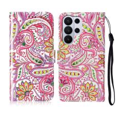 OEM - Pl&aring;nboksfodral f&ouml;r Samsung Galaxy S26 Ultra Konstl&auml;der med rem - Datura