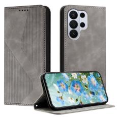 OEM - Pl&aring;nboksfodral f&ouml;r Samsung Galaxy S26 Ultra Konstl&auml;der med st&auml;ll - Gr&aring;