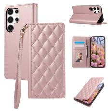 OEM - Pl&aring;nboksfodral f&ouml;r Samsung Galaxy S26 Ultra Konstl&auml;der RFID - Ros&eacute;guld