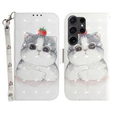 OEM - Pl&aring;nboksfodral f&ouml;r Samsung Galaxy S26 Ultra Konstl&auml;der - S&ouml;t katt