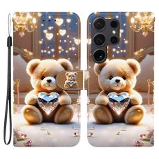 OEM - Pl&aring;nboksfodral f&ouml;r Samsung Galaxy S26 Ultra Konstl&auml;der St&auml;ll - Diamond Bear