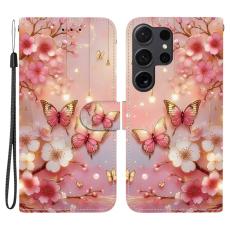 OEM - Pl&aring;nboksfodral f&ouml;r Samsung Galaxy S26 Ultra Konstl&auml;der St&auml;ll - Lantern Butterfly