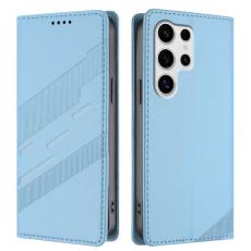 OEM - Pl&aring;nboksfodral f&ouml;r Samsung Galaxy S26 Ultra Konstl&auml;der St&auml;ll - Ljusbl&aring;