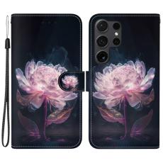 OEM - Pl&aring;nboksfodral f&ouml;r Samsung Galaxy S26 Ultra Anti-Drop Konstl&auml;der - Lila Peony