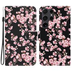 OEM - Pl&aring;nboksfodral f&ouml;r Samsung Galaxy S26 Ultra Anti-Drop Konstl&auml;der - Plommonblomma