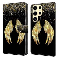 OEM - Pl&aring;nboksfodral f&ouml;r Samsung Galaxy S26 Ultra Konstl&auml;der med St&auml;ll - Guldvinge