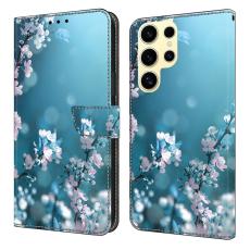 OEM - Pl&aring;nboksfodral f&ouml;r Samsung Galaxy S26 Ultra Konstl&auml;der med St&auml;ll Plommonblommor