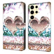 OEM - Pl&aring;nboksfodral f&ouml;r Samsung Galaxy S26 Ultra Konstl&auml;der med St&auml;ll - Hj&auml;rta