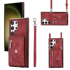 OEM - Mobilfodral f&ouml;r Samsung Galaxy S26 Ultra Konstl&auml;der RFID - R&ouml;d