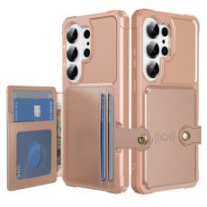 OEM - Mobilfodral f&ouml;r Samsung Galaxy S26 Ultra Kortfack Konstl&auml;der + TPU - Rosa