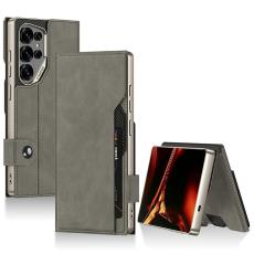 GKK - GKK Mobilfodral f&ouml;r Samsung Galaxy S26 Ultra Magnetiskt Konstl&auml;der - Gr&aring;