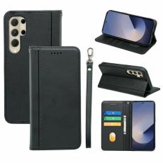 OEM - Pl&aring;nboksfodral f&ouml;r Samsung Galaxy S26 Ultra Magnetiskt Konstl&auml;der - Svart