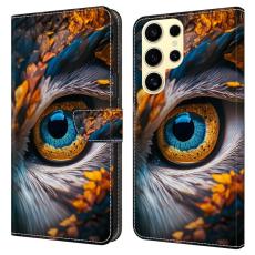 OEM - Pl&aring;nboksfodral f&ouml;r Samsung Galaxy S26 Ultra M&ouml;nstertryck Konstl&auml;der - Bl&aring; &ouml;gon