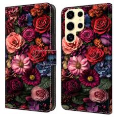 OEM - Pl&aring;nboksfodral f&ouml;r Samsung Galaxy S26 Ultra M&ouml;nstertryck Konstl&auml;der - Blommig