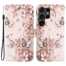 OEM - Pl&aring;nboksfodral f&ouml;r Samsung Galaxy S26 Ultra M&ouml;nstertryck Konstl&auml;der Rosa fj&auml;ril