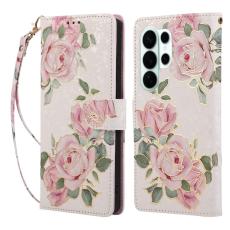 OEM - Mobilfodral f&ouml;r Samsung Galaxy S26 Ultra RFID Blocking Konstl&auml;der - Blommig