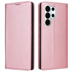 OEM - Pl&aring;nboksfodral f&ouml;r Samsung Galaxy S26 Ultra RFID Blocking Konstl&auml;der - Rosa