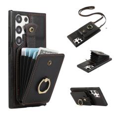 OEM - Mobilfodral f&ouml;r Samsung Galaxy S26 Ultra Ringh&aring;llare Kickstand konstl&auml;der Svart