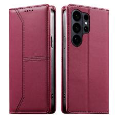 OEM - Pl&aring;nboksfodral f&ouml;r Samsung Galaxy S26 Ultra St&auml;llfunktion Konstl&auml;der - R&ouml;d