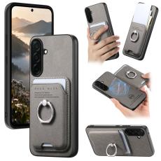 OEM - Mobilskal f&ouml;r Samsung Galaxy S26 &Auml;kta l&auml;der + PC + TPU - Gr&aring;