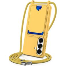 OEM - Mobilskal f&ouml;r Samsung Galaxy S26 Flytande silikon Kortfack - Gul