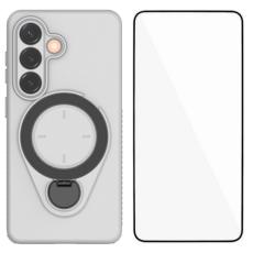 WANLONFENG - WANLONFENG Mobilskal f&ouml;r Samsung Galaxy S26 Kickstand PC + TPU - Gr&aring;