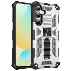 OEM - Mobilskal f&ouml;r Samsung Galaxy S26 Kickstand St&ouml;tskydd PC + TPU - Silver