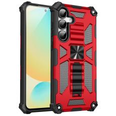 OEM - Mobilskal f&ouml;r Samsung Galaxy S26 Kickstand St&ouml;tt&aring;lig PC + TPU - R&ouml;d