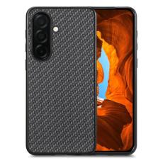 OEM - Mobilskal f&ouml;r Samsung Galaxy S26 Kolfibertextur PU + PC + TPU - Svart
