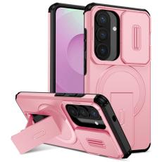 OEM - Mobilskal f&ouml;r Samsung Galaxy S26 Magnetiskt PC + TPU Kickstand - Rosa