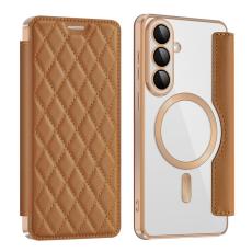 OEM - Mobilskal f&ouml;r Samsung Galaxy S26 Magnetiskt RFID Kortfack - Brun