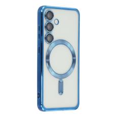 OEM - Mobilskal f&ouml;r Samsung Galaxy S26 Magnetiskt TPU + Glaslins Skydd - M&ouml;rkbl&aring;