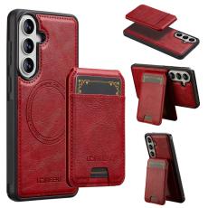 LC.imeeke - LC.IMEEKE Mobilskal f&ouml;r Samsung Galaxy S26 Magnetiskt TPU med kortfack - R&ouml;d