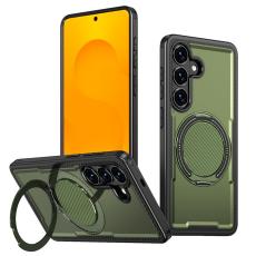 OEM - Mobilskal f&ouml;r Samsung Galaxy S26 Magnetiskt TPU + PC Kickstand - Olivgr&ouml;n