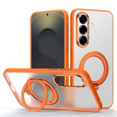 SULADA - Sulada Mobilskal f&ouml;r Samsung Galaxy S26 Magnetiskt Plast med Kickstand - Orange
