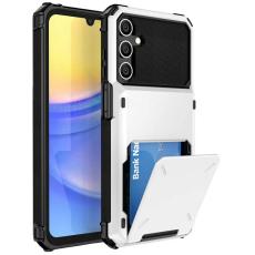 OEM - Mobilskal f&ouml;r Samsung Galaxy S26 PC + TPU med kortfack - Vit