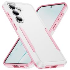 OEM - Mobilskal f&ouml;r Samsung Galaxy S26 PC + TPU Milit&auml;rklassad - Vit + Rosa