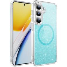 OEM - Mobilskal f&ouml;r Samsung Galaxy S26 Plus Glitter Magnetiskt PC + TPU - Bl&aring;