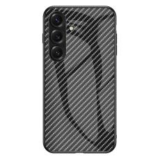 OEM - Mobilskal f&ouml;r Samsung Galaxy S26 Plus H&auml;rdat glas St&ouml;ts&auml;ker - Svart Fiber