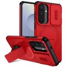 OEM - Mobilskal f&ouml;r Samsung Galaxy S26 Plus Magnetiskt Kickstand PC + TPU - R&ouml;d